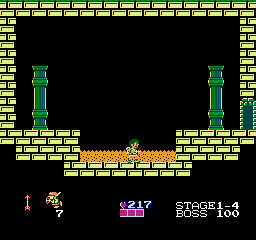 A screenshot of Kid Icarus showing the hot springs