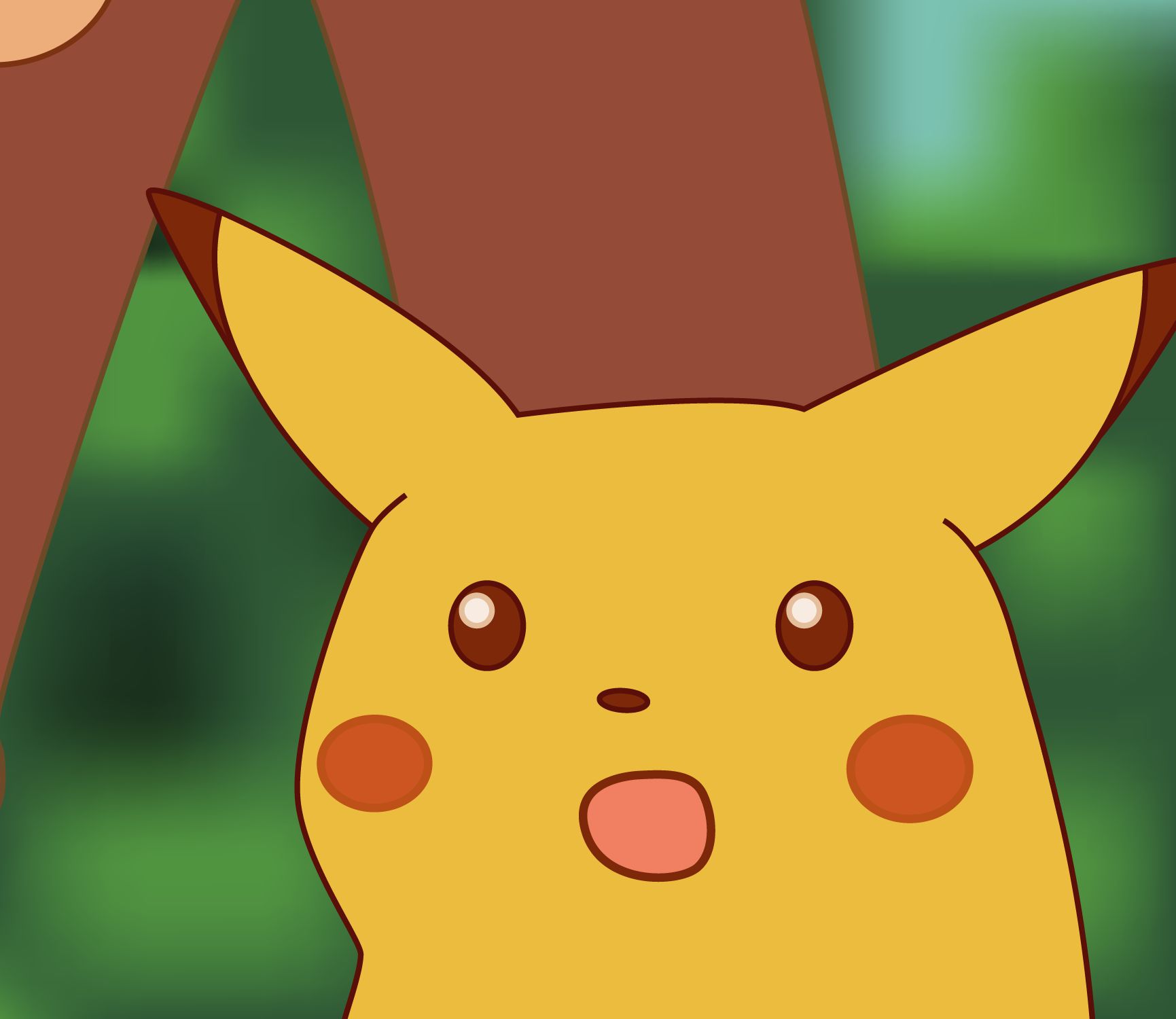 Surprised Pikachu face