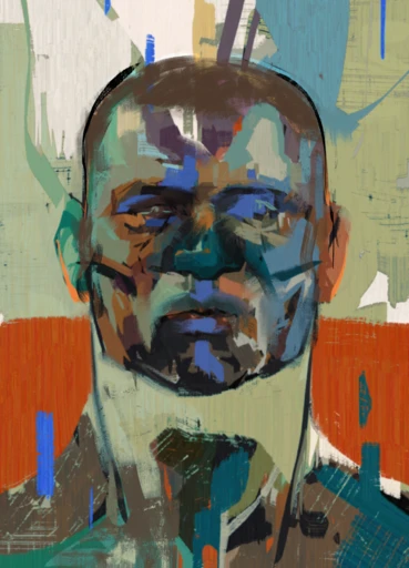 Measurehead portrait from Disco Elysium