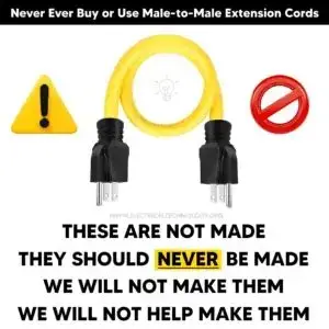 male to male extension cord