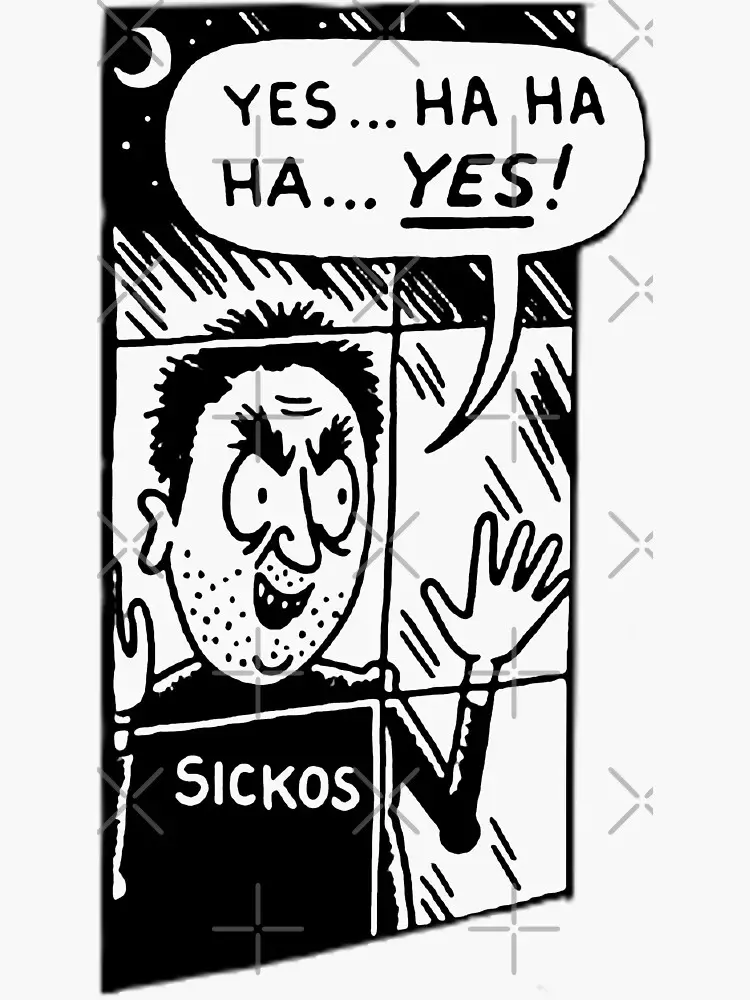 the sicko in a window meme where he says 'haha yes'