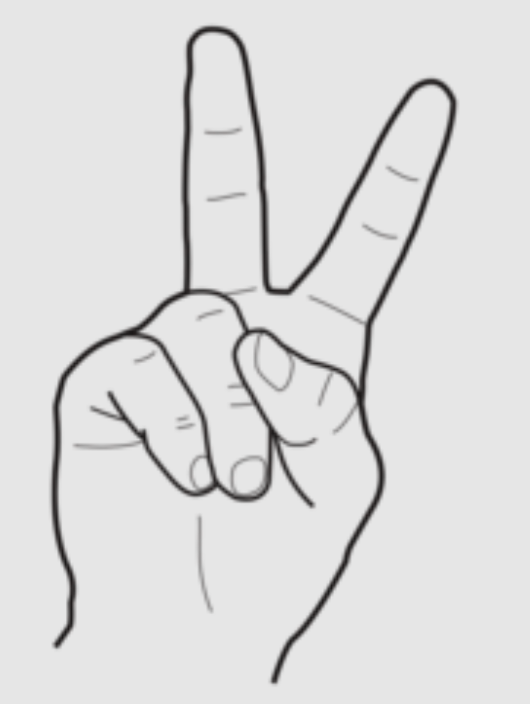 handsign for the letter v