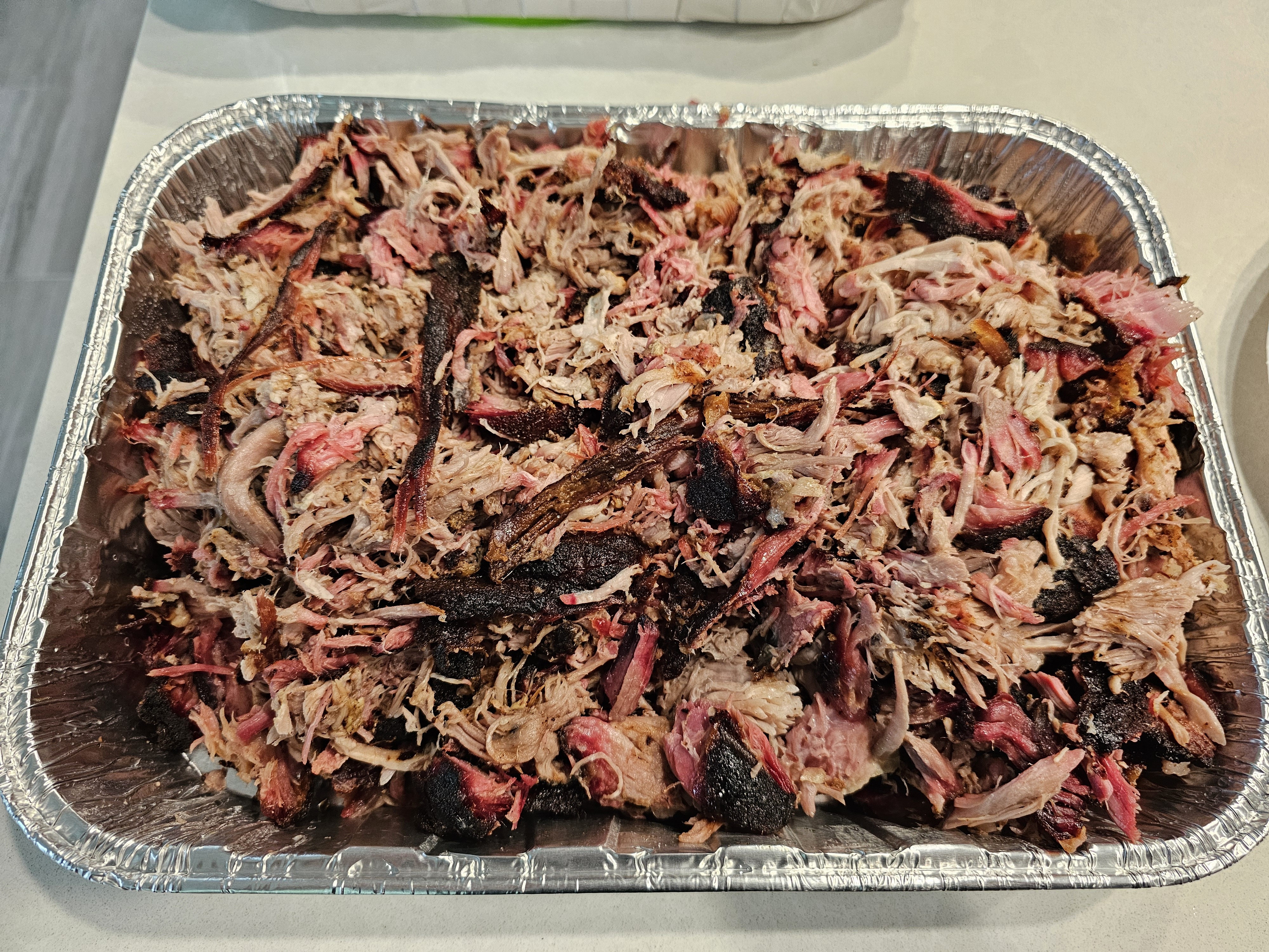 tray of pulled pork 