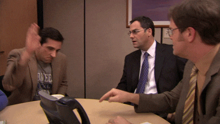 michael scott exclaims thank you GIF animation clip