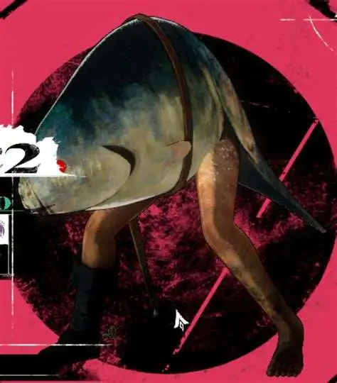 A monster from the game Metaphor: Refantazio called "Homo Fios". It's a Human size fish with legs wearing boots
