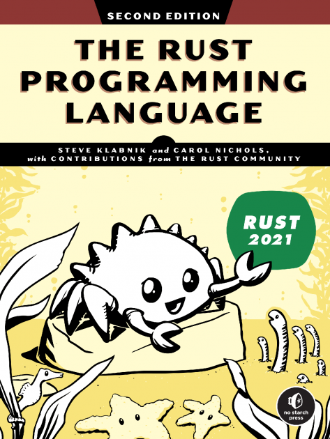 Cover page of The Rust Programming Language, Second Edition