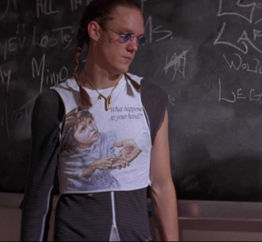 Cereal Killer in front of a blackboard - Hackers