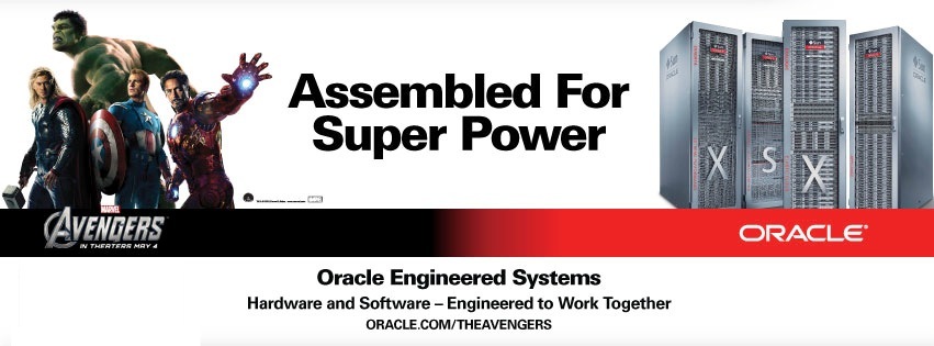 An Oracle ad featuring the Avengers