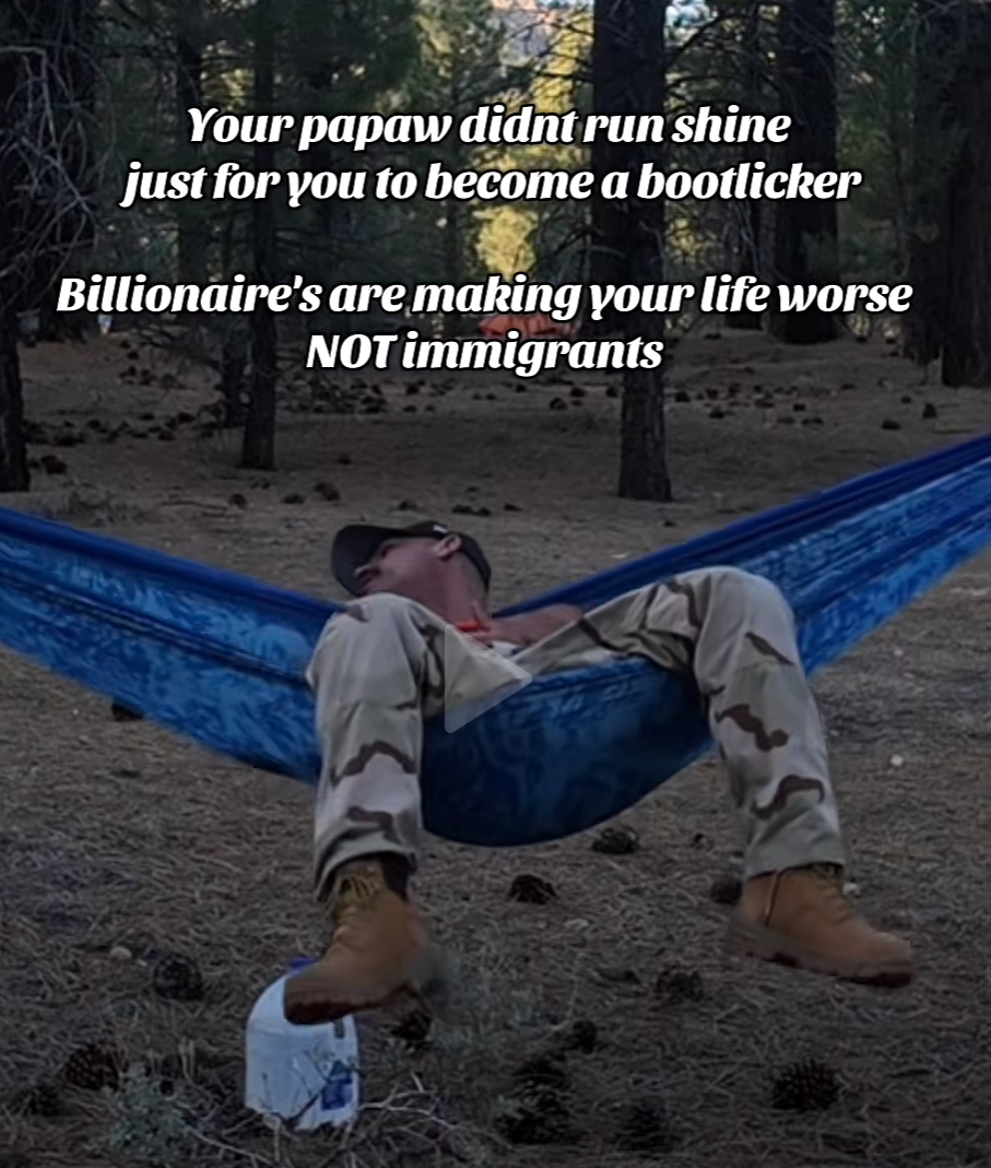 Your papaw didnt run shine just for you to become a bootlicker
Billionaire's are making your life worse
NOT immigrants. (TikTok screenshot)