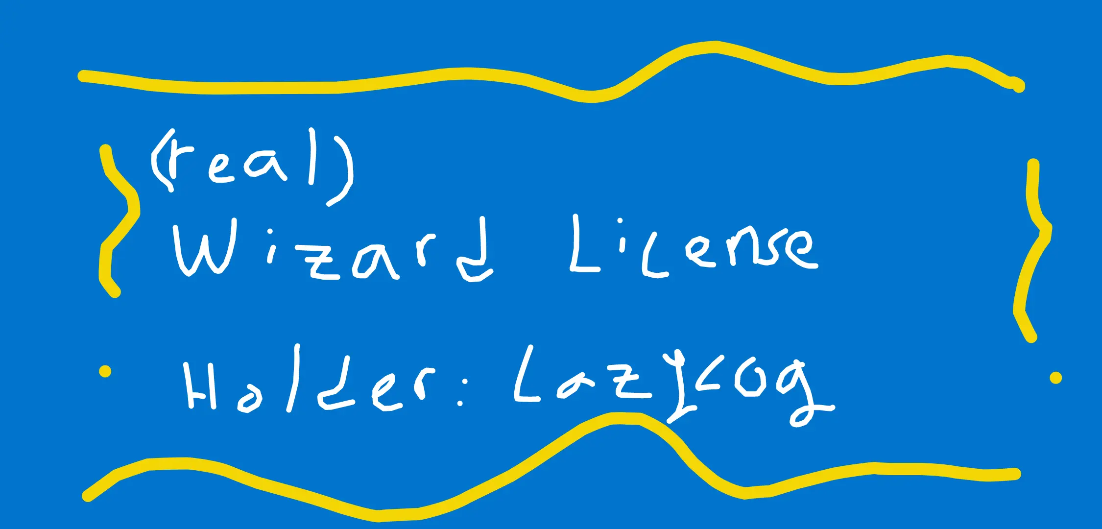 poorly drawn license