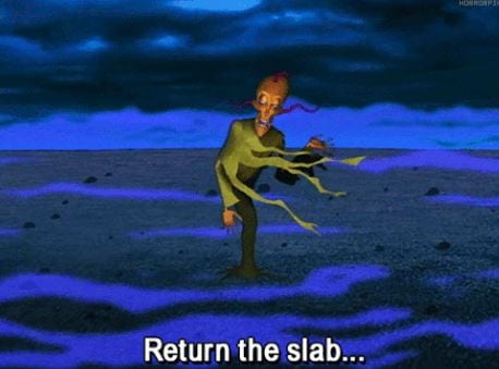 a still image of King Ramses from the Courage the Cowardly Dog cartoon